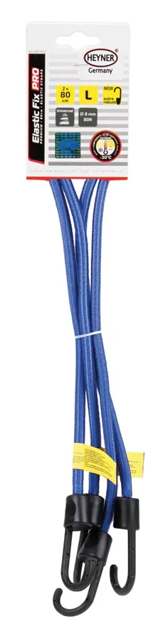 HEYNER ελαστικός ιμάντας πρόσδεσης φορτίου 881180, 80cm, 2τμχ