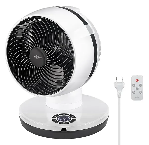 GOOBAY ανεμιστήρας δαπέδου 59515 με χειριστήριο, 23cm, 70W, λευκός
