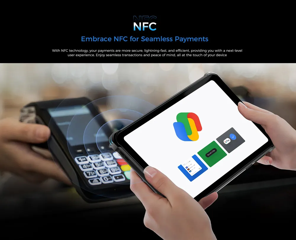 OUKITEL tablet RT3 Plus, 8", 4/128GB, 4G, 11000mAh, IP68/IP69K, μαύρο