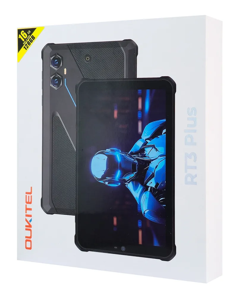 OUKITEL tablet RT3 Plus, 8", 4/128GB, 4G, 11000mAh, IP68/IP69K, μαύρο