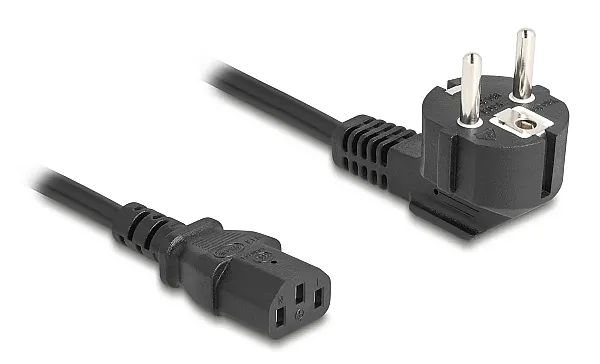 DELOCK καλώδιο τροφοδοσίας 81298, 3x 1.00mm², 1m, μαύρο