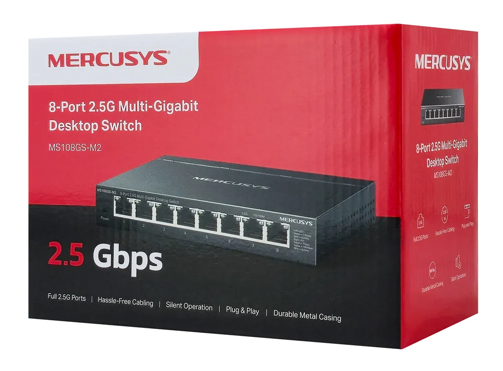 MERCUSYS desktop switch MS108GS-M2, 8x 2.5Gbps θύρες, UN/1.0