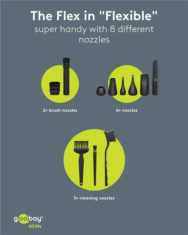 GOOBAY ηλεκτρικό air duster 77830, 100W, 6000mAh, μαύρο