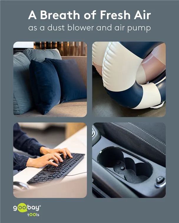 GOOBAY ηλεκτρικό air duster 77830, 100W, 6000mAh, μαύρο