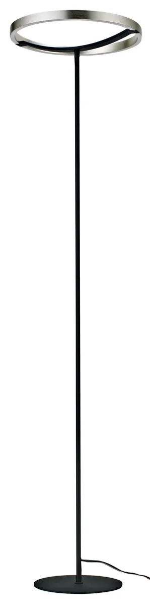 POWERTECH LED φωτιστικό δαπέδου HLL-0204, 42W, 4000K, Φ38x157cm, ασημί/μαύρο