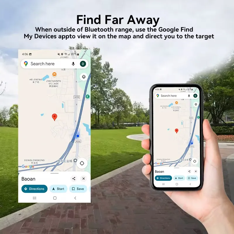 HAVEDEER smart tag ACCUTAG για Android συσκευές, Bluetooth tracker, λευκό