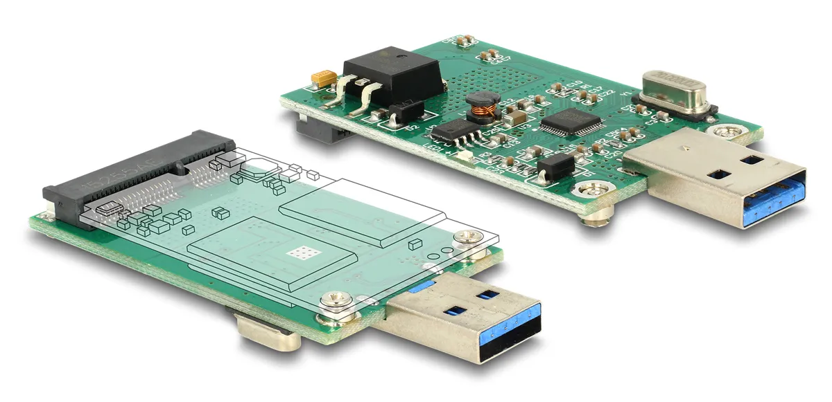 DELOCK αντάπτορας USB σε mSATA 62681, 5Gbps