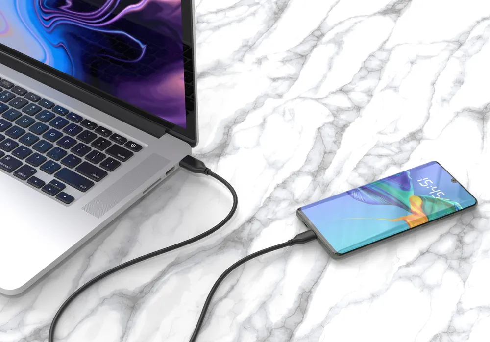 CABLETIME καλώδιο micro USB σε USB CT-C165-05G, 2.4A, 480Mbps, 0.25m, μαύρο