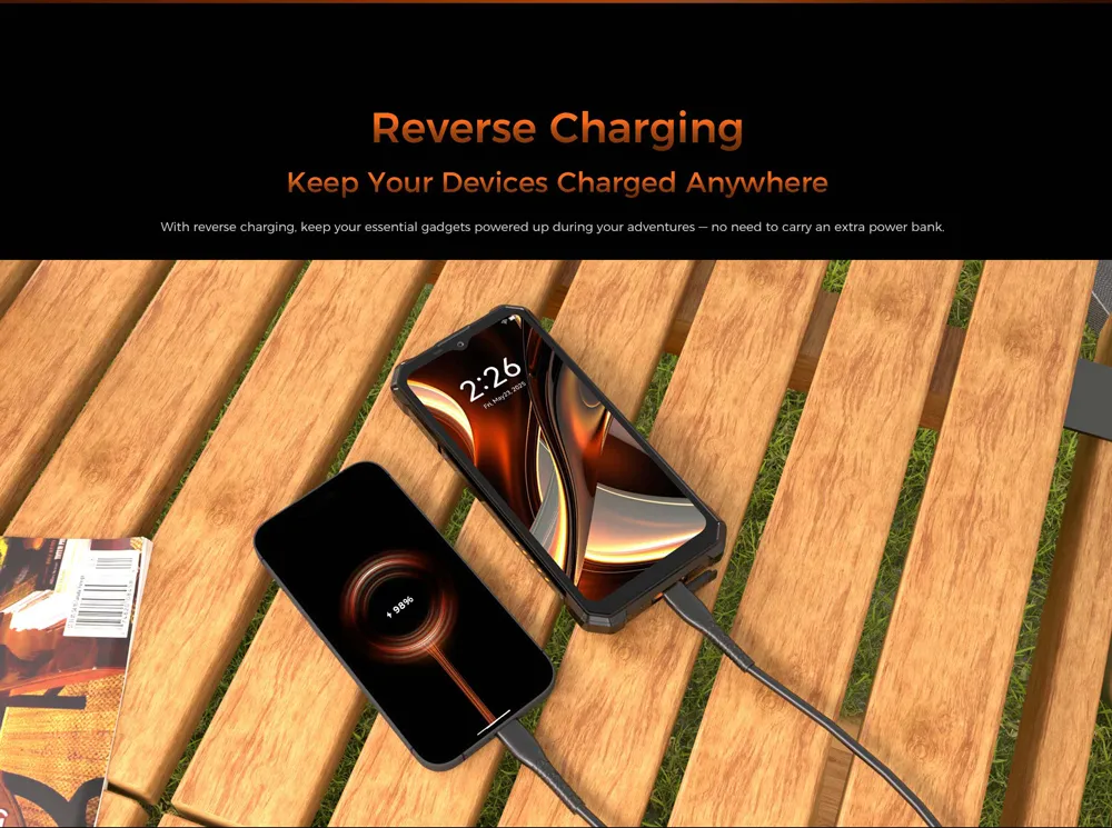 OUKITEL smartphone WP53 με ηχείο 3W, 6.52", 8/128GB, 11000mAh, IP68/IP69K/MIL-STD-810H, μαύρο