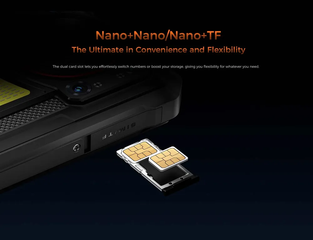 OUKITEL smartphone WP53 με ηχείο 3W, 6.52", 8/128GB, 11000mAh, IP68/IP69K/MIL-STD-810H, μαύρο