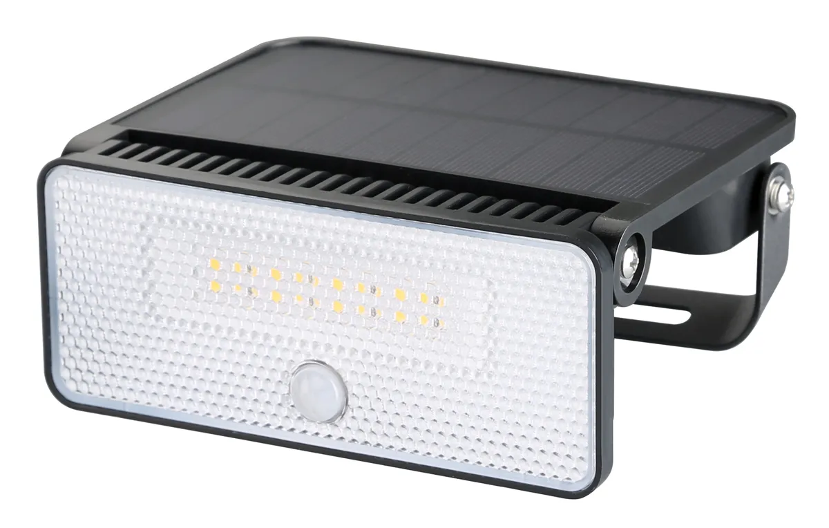 POWERTECH LED ηλιακό φωτιστικό PT-1517 με αισθητήρα κίνησης, 8W, 1800mAh, μαύρο