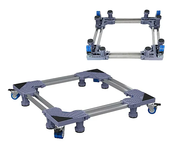 HOME USE βάση λευκών συσκευών HUH-0260 με ρόδες, ρυθμιζόμενη 70x90cm, έως 500kg, γκρι