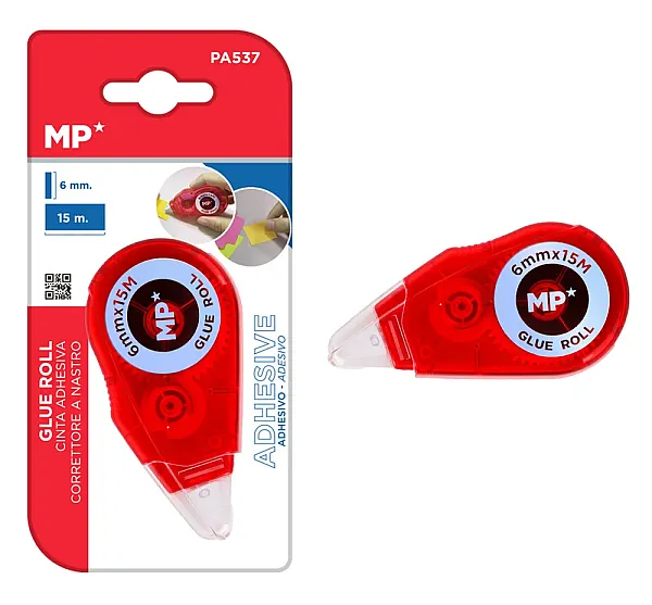 MP διορθωτική ταινία PA537, 6mm x 15m, κόκκινη
