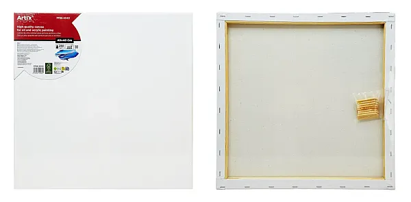 ARTIX PAINTS καμβάς τελάρο ζωγραφικής PP98-4040, 40x40cm, 280gr/m², λευκός