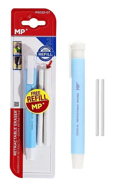 MP μηχανική γόμα για μολύβι PG122-01 με 2x ανταλλακτικά, μπλε