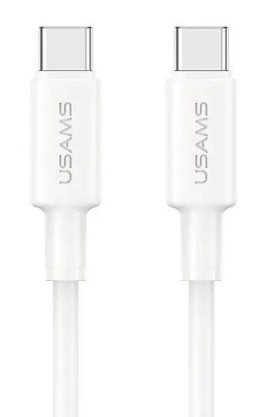 USAMS καλώδιο USB-C SJ763, 60W, 480Mbps, 1m, λευκό