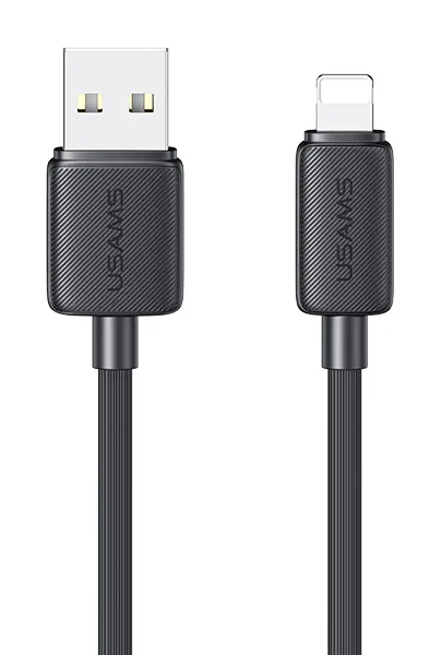 USAMS καλώδιο Lightning σε USB US-SJ694, 2.4A, 480Mbps, 2m, μαύρο