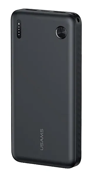 USAMS power bank CD253, 2x θύρες εξόδου, 10000mAh, 10W, μαύρο