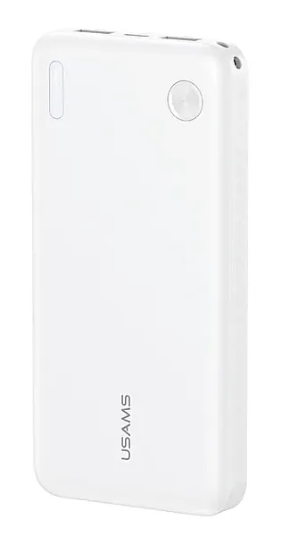 USAMS power bank CD253, 2x θύρες εξόδου, 10000mAh, 10W, λευκό