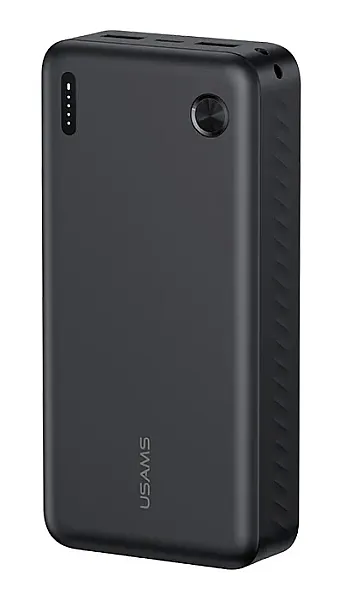 USAMS power bank CD254, 2x θύρες εξόδου, 20000mAh, 10W, μαύρο