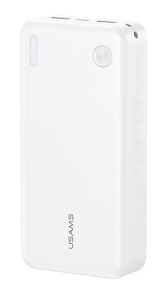 USAMS power bank CD254, 2x θύρες εξόδου, 20000mAh, 10W, λευκό