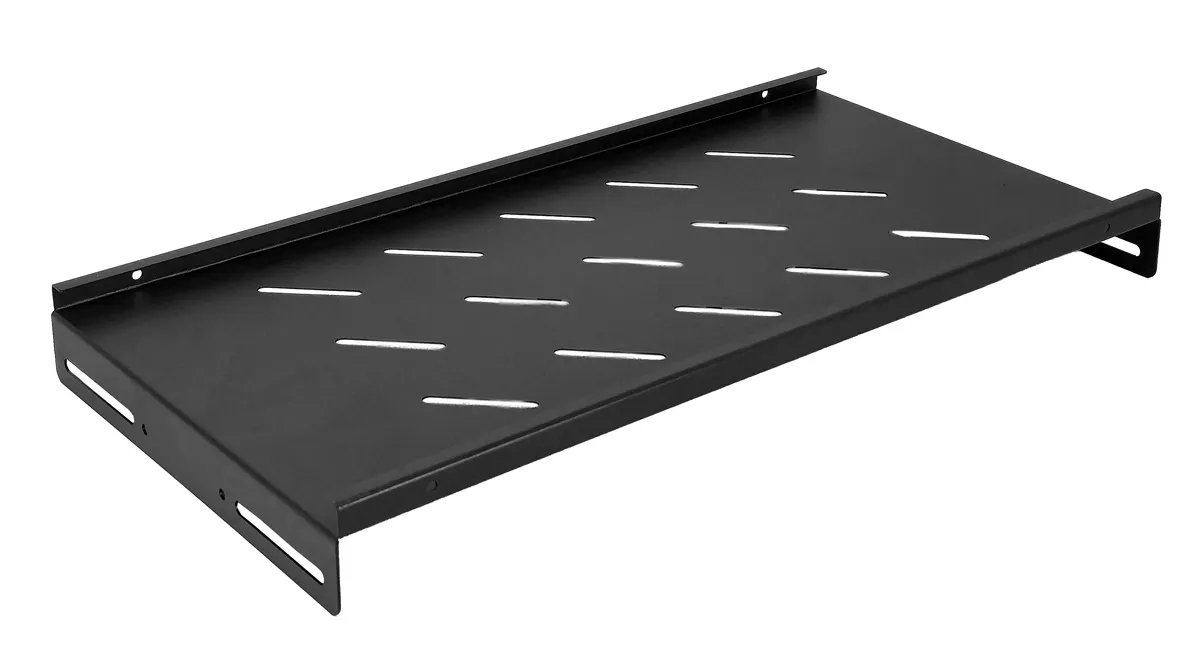 POWERTECH σταθερό ράφι για rack 19" NETW-0042, βάθος 250mm, μαύρο