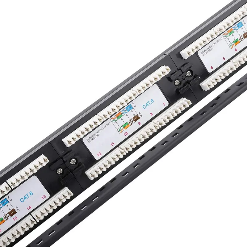 POWERTECH patch panel NETW-0046 για rack 19"/1U, 24 θυρών, CAT 6 UTP, μαύρο