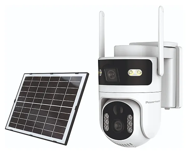 POWERTECH smart ηλιακή κάμερα PT-1547, dual lens, 4MP, 4G, PTZ, SD, IP65
