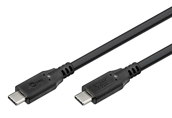 GOOBAY καλώδιο USB-C 74198, USB4, 100W, 20Gbps, 4K/60Hz, 3m, μαύρο
