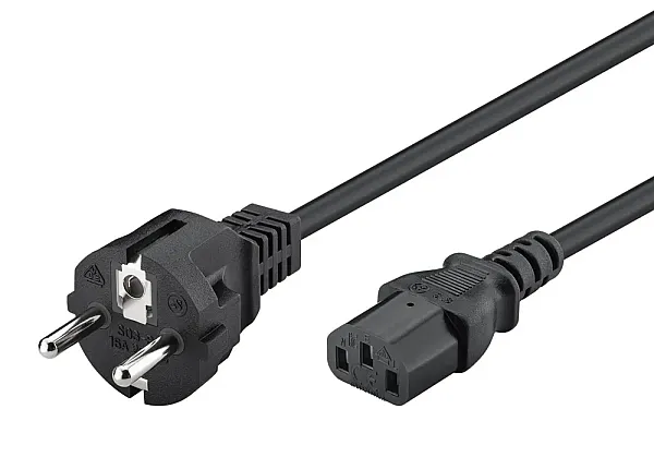 POWERTECH καλώδιο τροφοδοσίας CAB-P049, 3x 0.75mm², copper, 2m, μαύρο