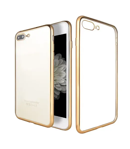 POWERTECH Θήκη Metal TPU για iPhone 7/8 Plus, Gold