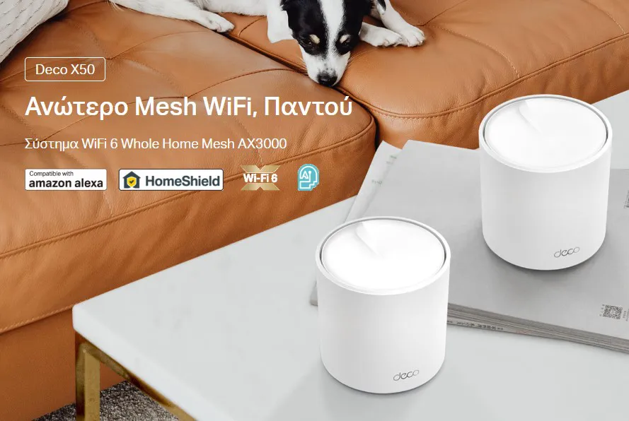 TP-LINK Home Mesh WiFi 6 System Deco X50, 3000Mbps AX3000, V1.0