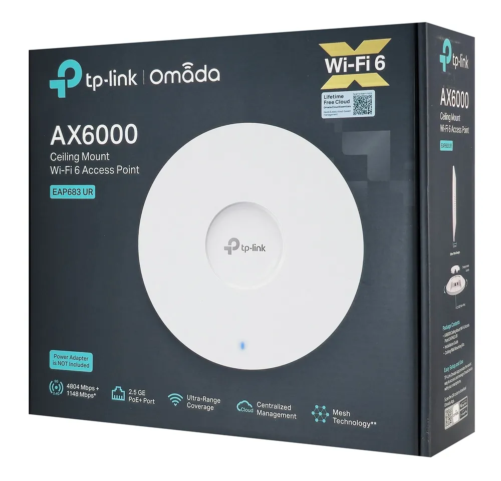 TP-LINK access point EAP683 UR, οροφής, WiFi 6, 6000Mbps AX6000, Mesh, V1.0