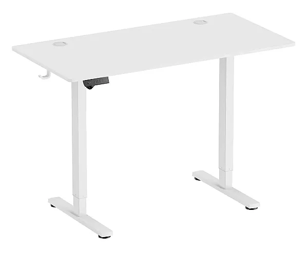 BRATECK ηλεκτρικό γραφείο S23-22R-B-WH με ρυθμιζόμενο ύψος, 1200x600x720~1180mm, λευκό