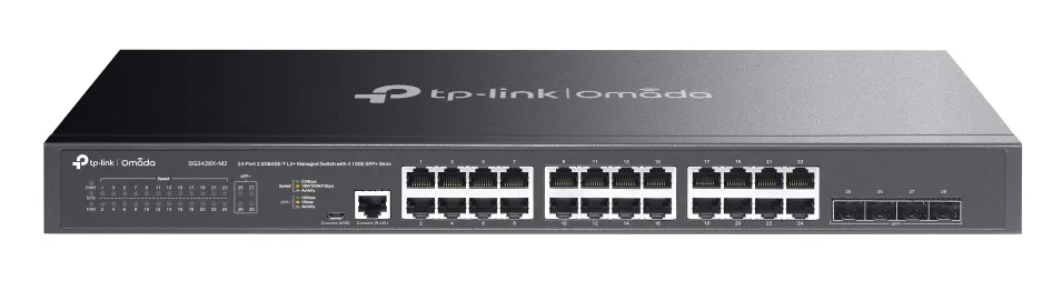 TP-LINK L2+ managed switch SG3428X-M2, 24x 2.5Gbps θύρες, V1.20