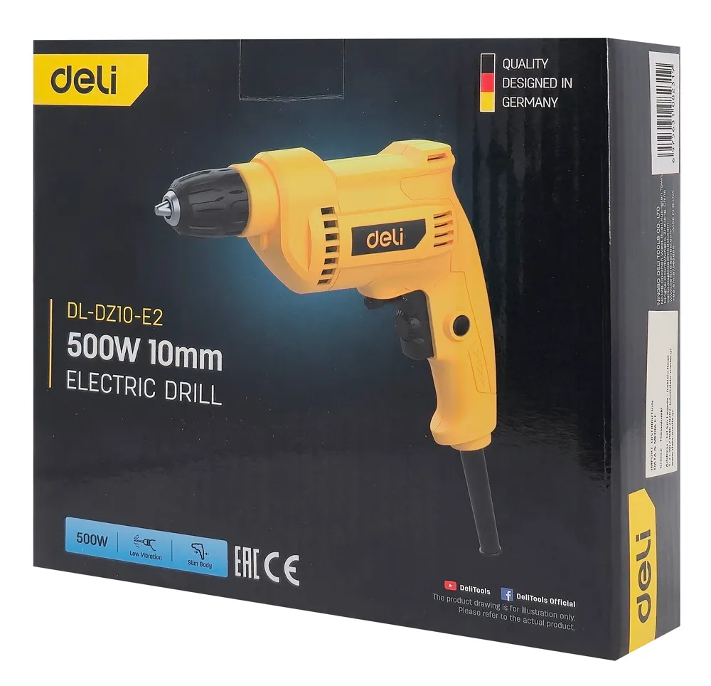 DELI ηλεκτρικό δράπανο DL-DZ10-E2, 500W, UK plug