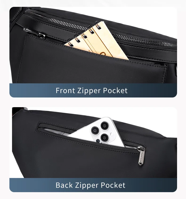 ARCTIC HUNTER τσάντα Crossbody XB00837, 3.5L, μαύρη