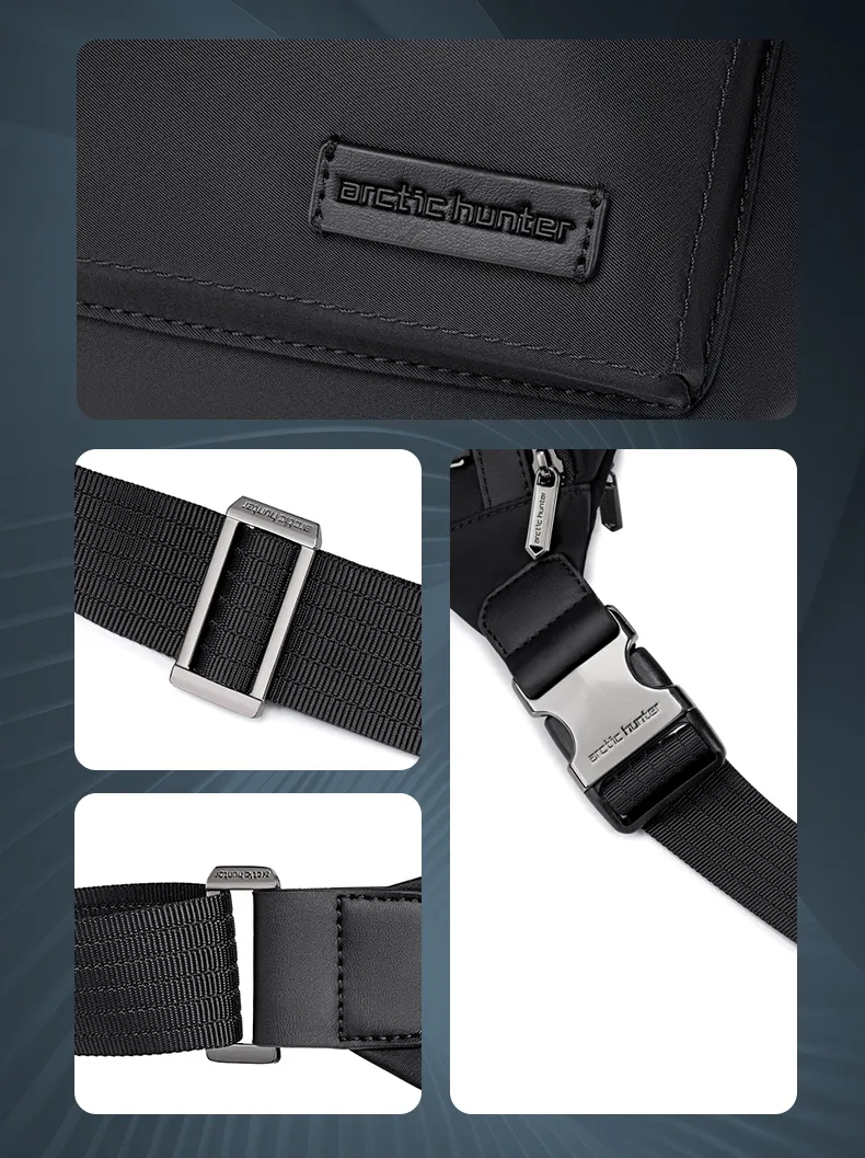 ARCTIC HUNTER τσάντα Crossbody XB00837, 3.5L, μαύρη