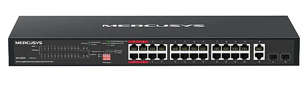 MERCUSYS rackmount switch MS128GP, 28x Gigabit θύρες, PoE+, V1.0