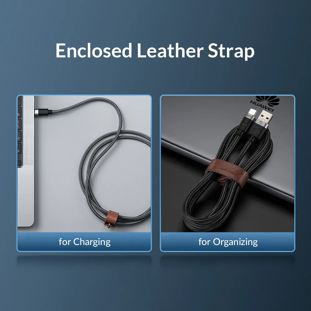 ORICO καλώδιο USB-C C2CZ, 100W, 480Mbps, 1m, μαύρο