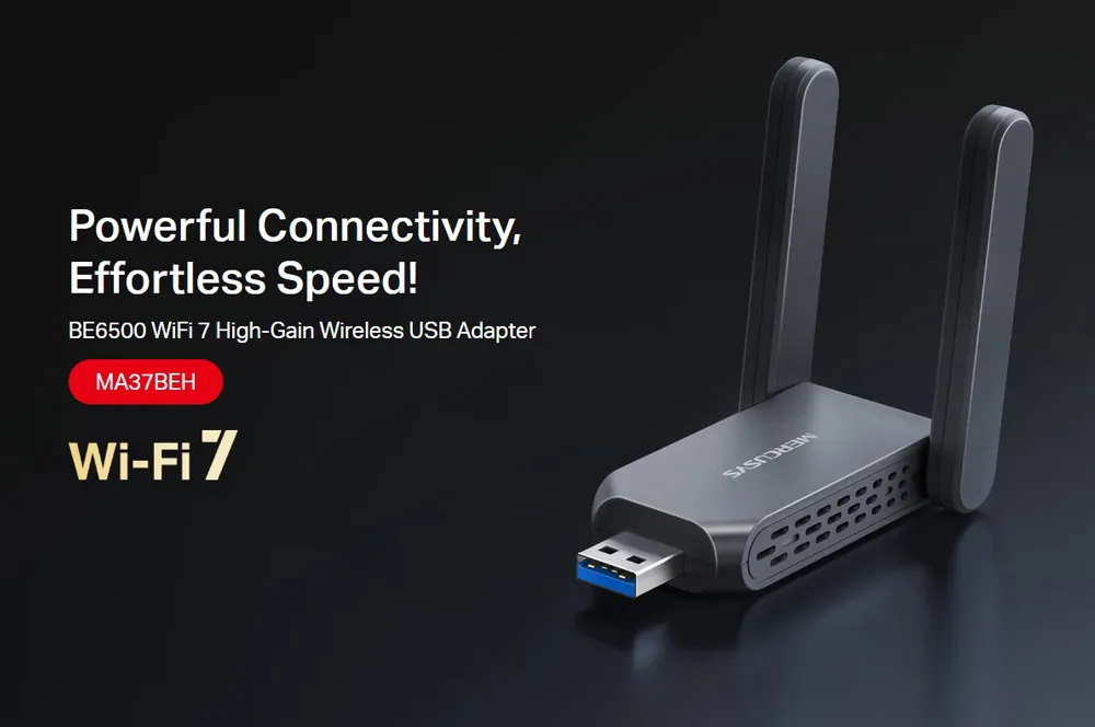 MERCUSYS ασύρματος USB αντάπτορας δικτύου MA37BEH, BE6500, Tri-Band, V1.0