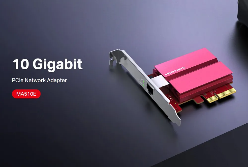 MERCUSYS κάρτα επέκτασης δικτύου PCIe σε RJ45 MA510E, 10Gbps, V1.0