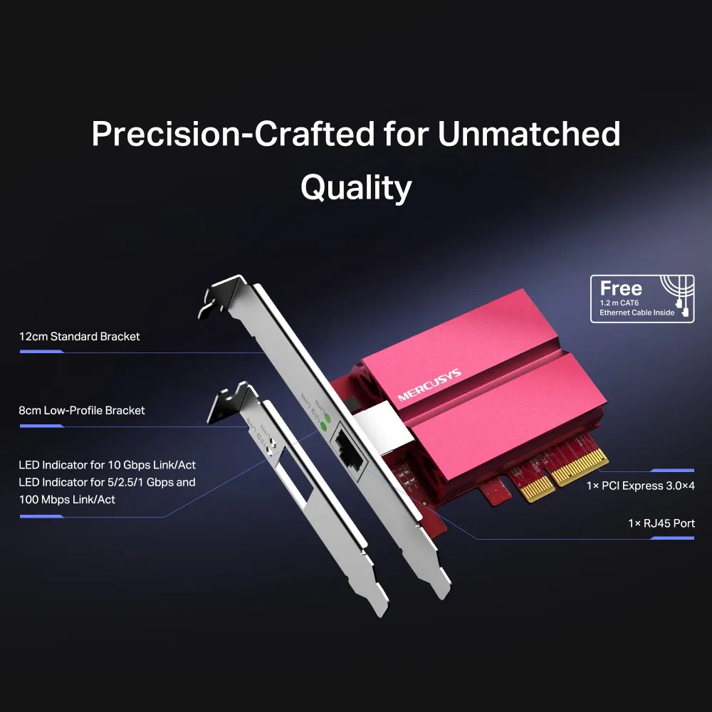 MERCUSYS κάρτα επέκτασης δικτύου PCIe σε RJ45 MA510E, 10Gbps, V1.0