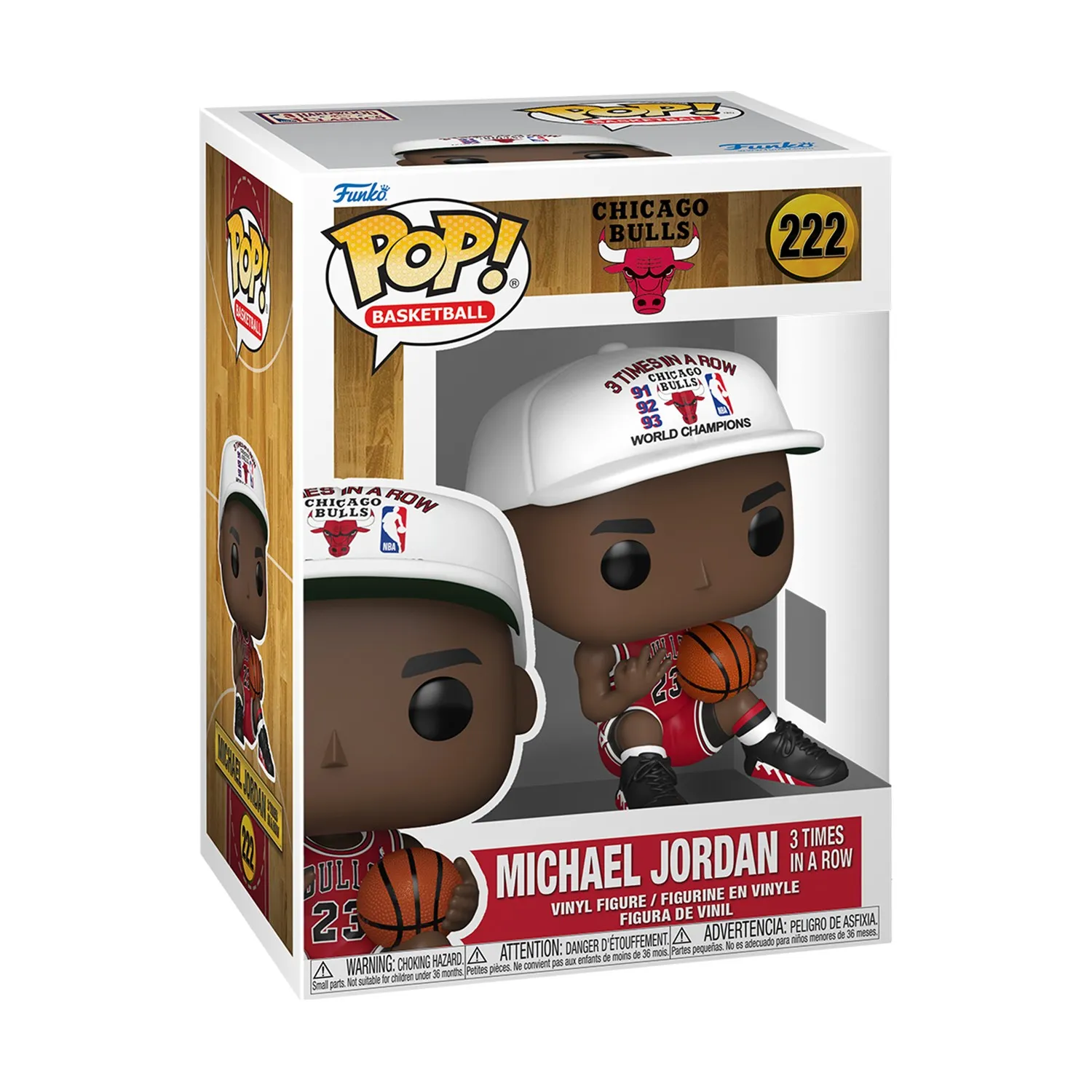 Funko Pop! Basketball: Chicago Bulls - Michael Jordan 3 Times in A Row #222 Vinyl Figure
