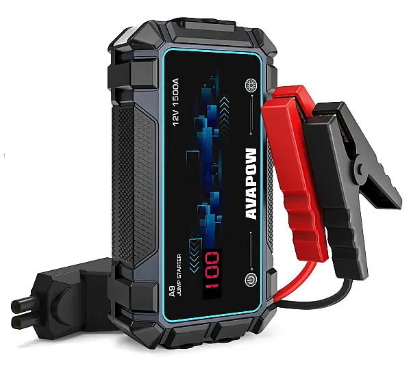 AVAPOW εκκινητής μπαταρίας αυτοκινήτου A9 με φακό, 12V/2500A, 8000mAh