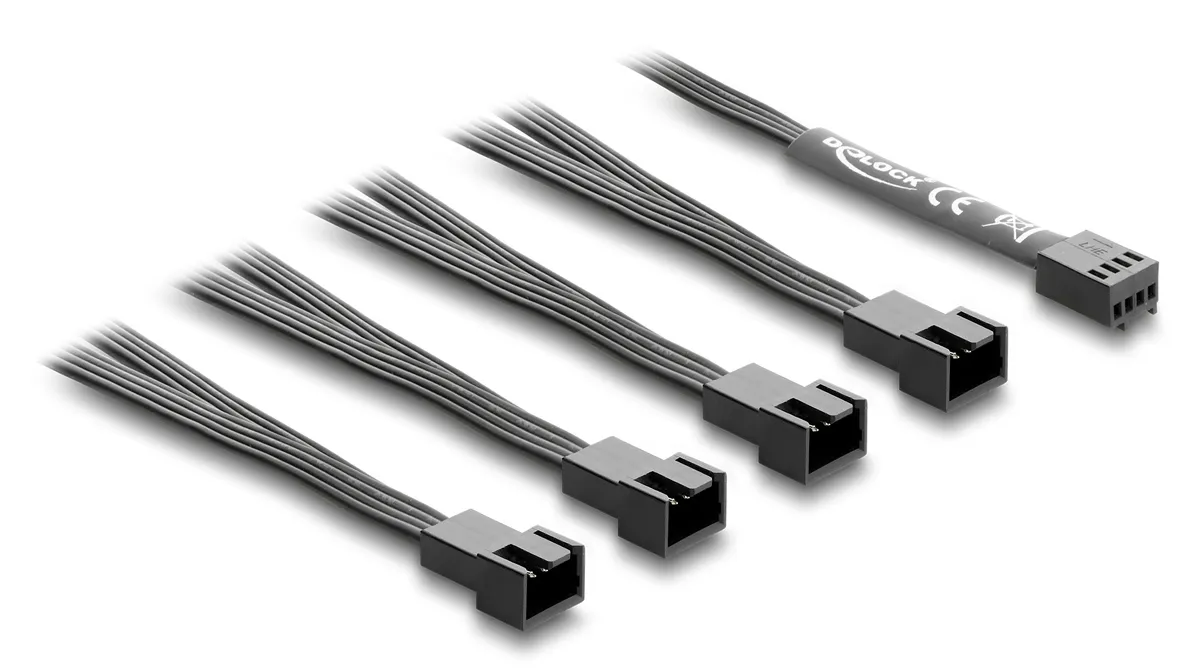 DELOCK καλώδιο 1x 4pin PWM σε 4x 4pin PWM 84540 για ανεμιστήρες, 40cm