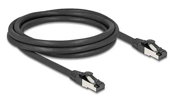 DELOCK καλώδιο δικτύου 80572, CAT 8.1 S/FTP, copper, 2000MHz, 2m, μαύρο