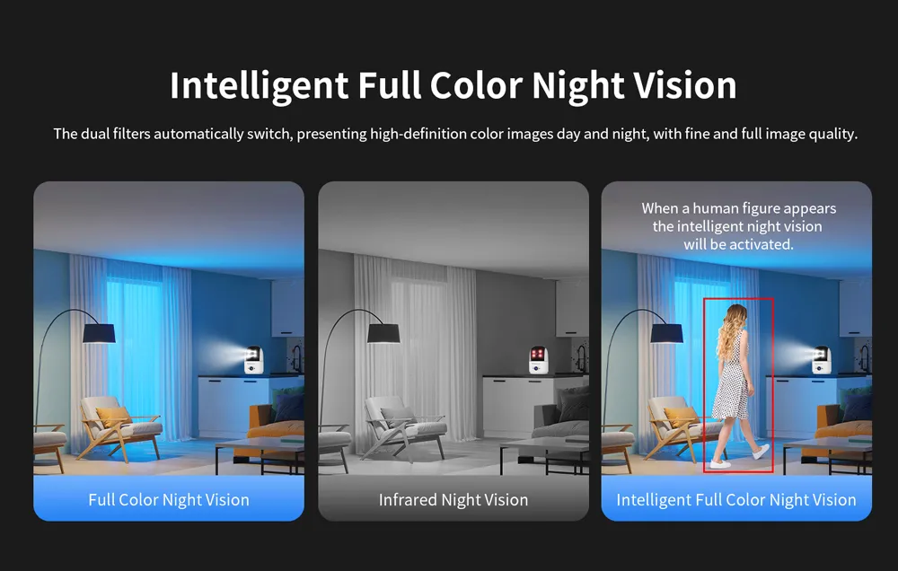 VSTARCAM smart κάμερα C996DR, 2MP, dual lens, WiFi, PTZ, SD