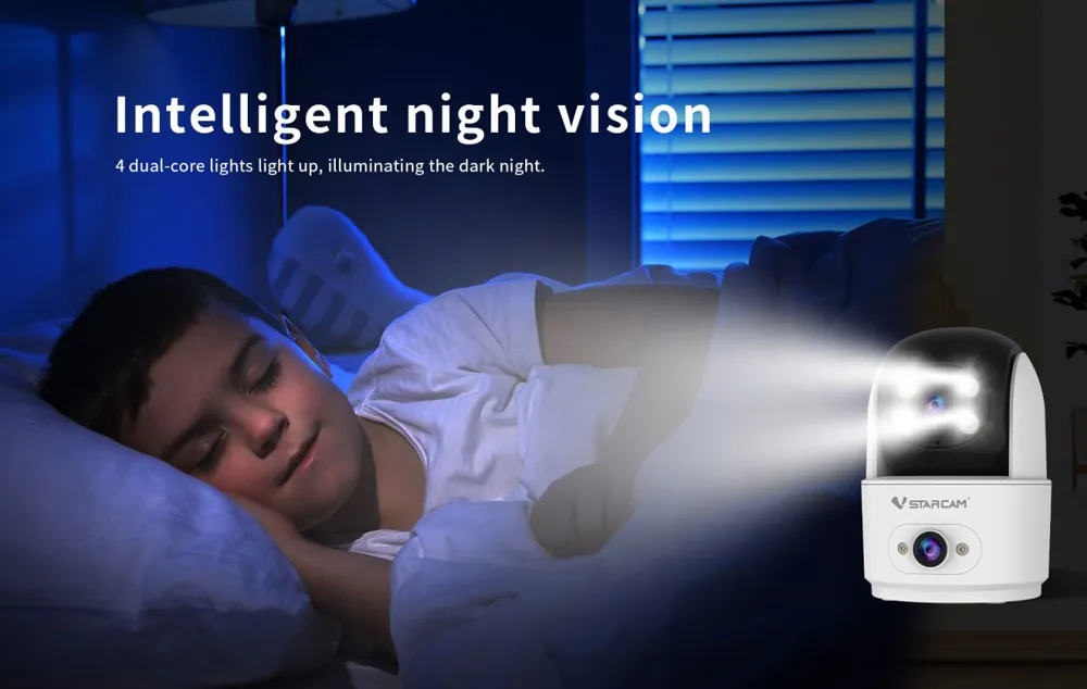 VSTARCAM smart κάμερα C996DR, 2MP, dual lens, WiFi, PTZ, SD