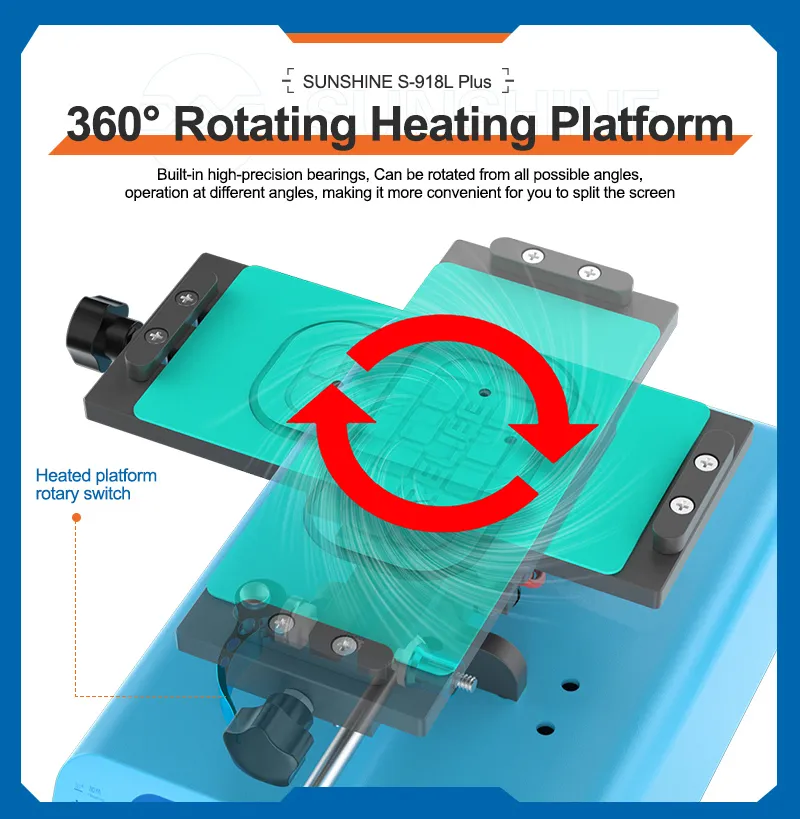 SUNSHINE διαχωριστής LCD οθόνης S-918L Plus για επισκευές κινητών, 400W